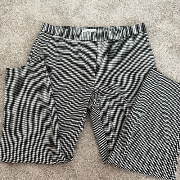 Preston & York Pants Women 16 Casual Pockets Houndstooth Pattern Black White - Picture 1 of 10